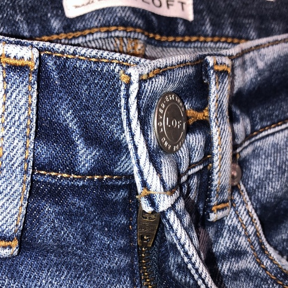 LOFT high waist skinny ankle jeans size 0/25 - Picture 9 of 11